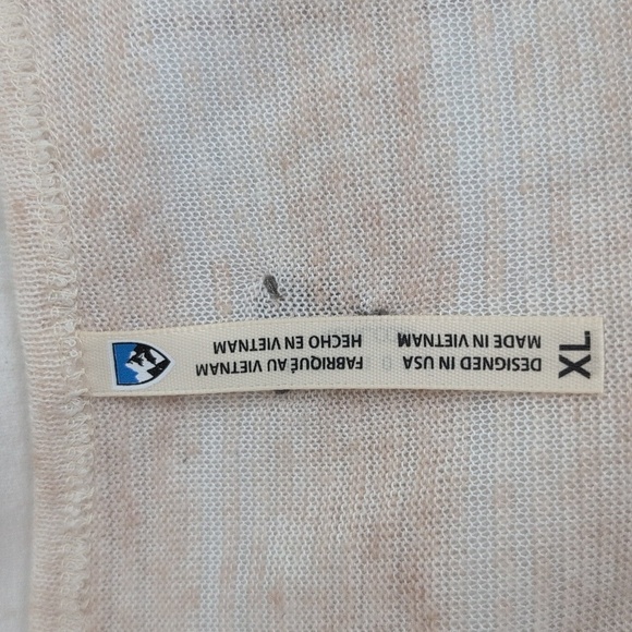 Kuhl Sylvie Sweater Tan Cream Color Size XL Extra Large Stripes and Lightweight - Picture 3 of 6